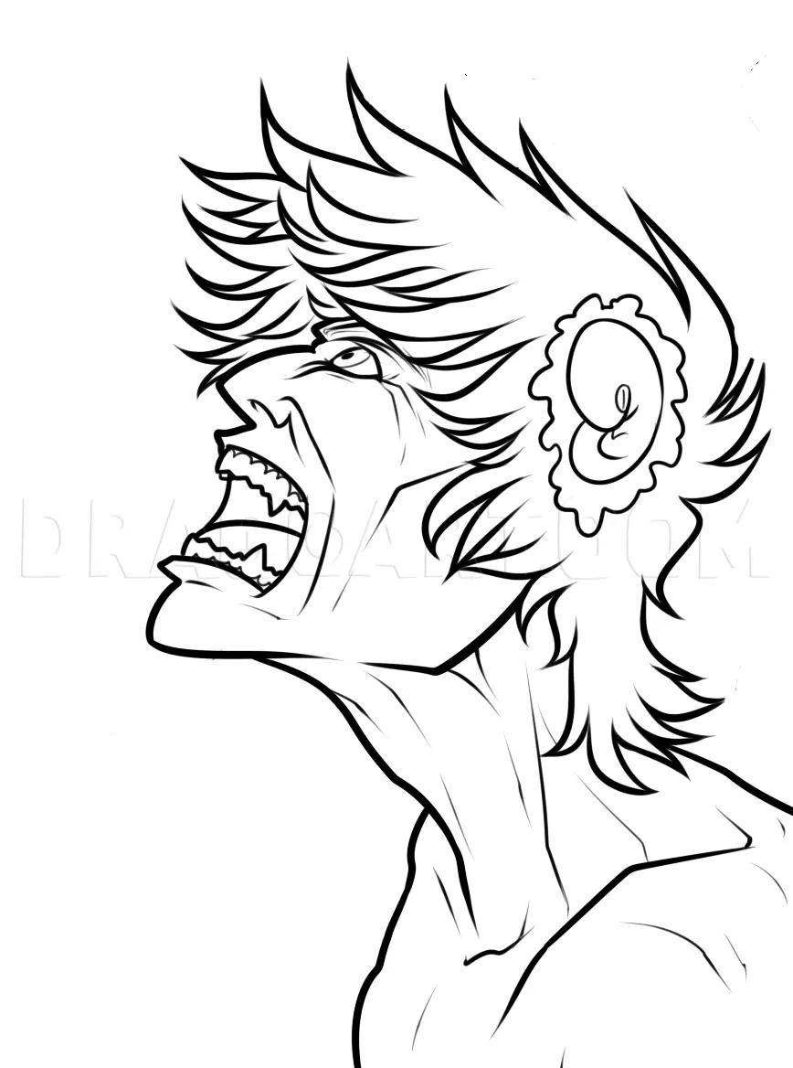 How To Draw An Angry Face, Drawing, Step by Step, by Dawn