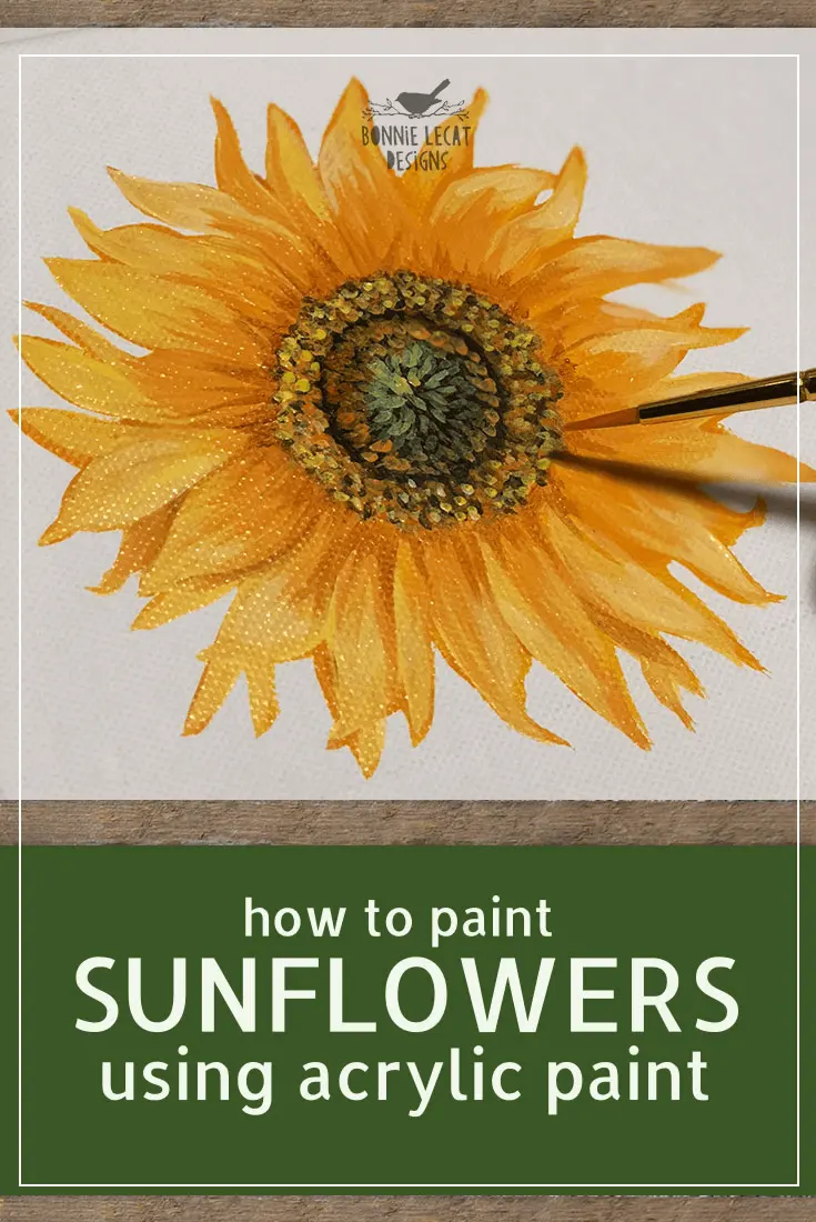 How to Paint Sunflowers using Acrylic Paints with Bonnie Lecat
