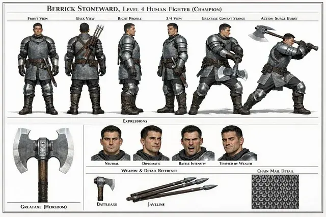 Character turnaround sheets