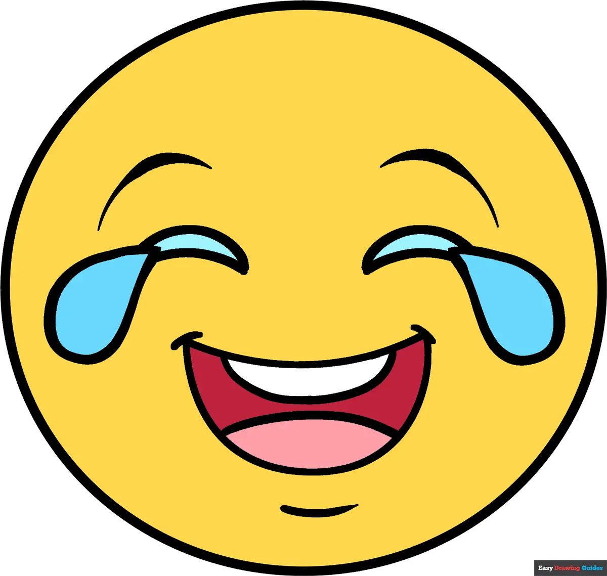 How to Draw a Crying Laughing Emoji