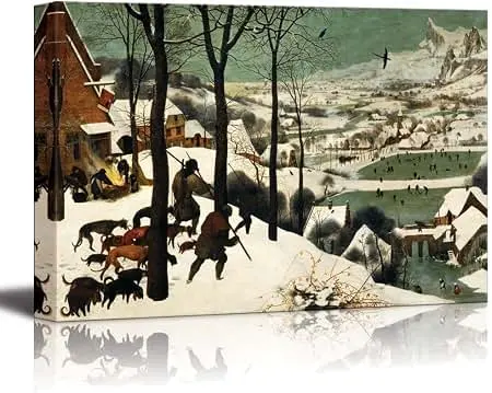 Hunters in The Snow (Winter) by Pieter Bruegel The Elder Famous Fine Art Reproduction World Famous Painting Re