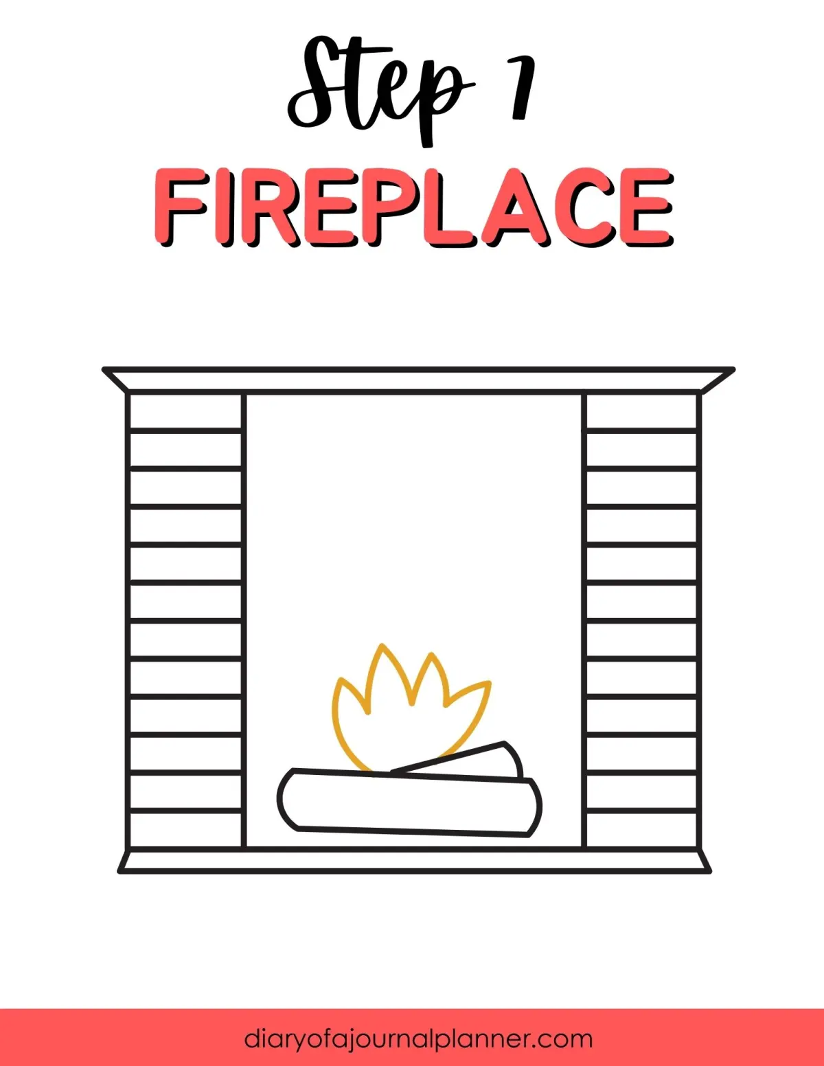 How To Draw A Fireplace
