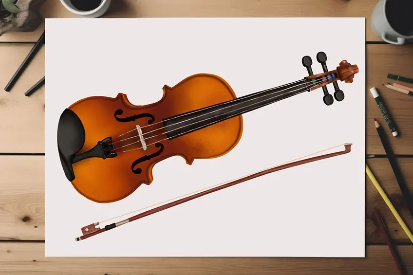 How to Draw a Violin