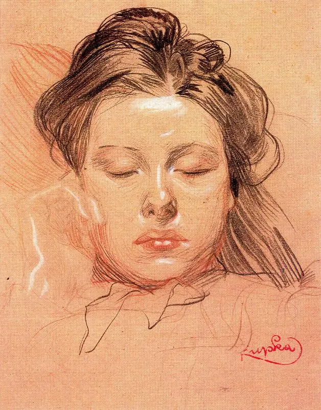 Sleeping Face (1902) by Frantisek Kupka