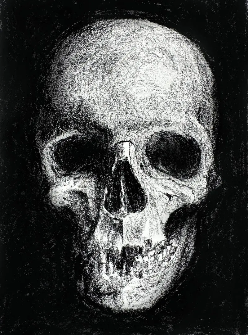 Spooky Skull Sketch