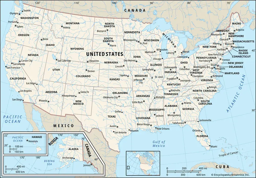 Map of the United States