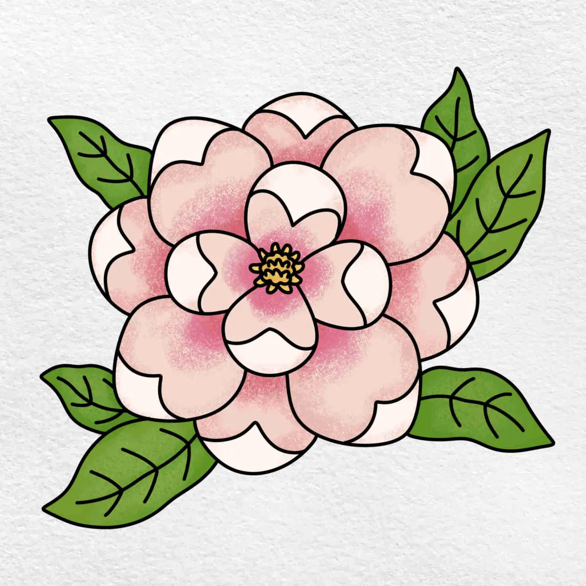 Draw a Magnolia Flower