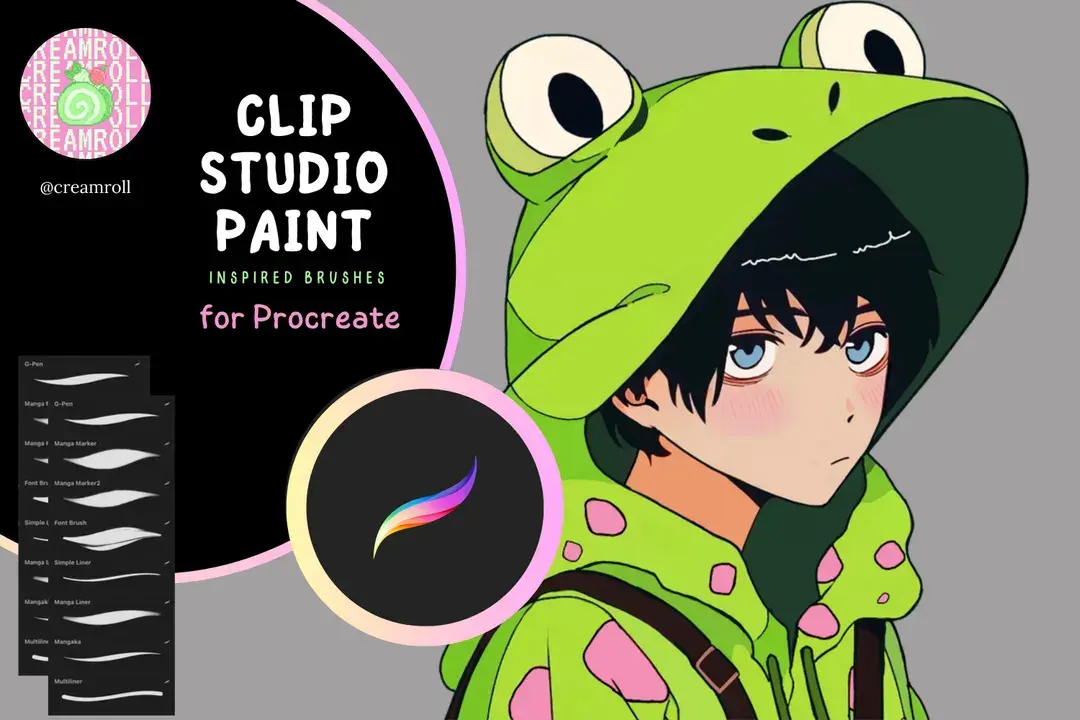 50+ Manga Like Clip Studio Paint Inspired Brushes for Procreate, Clip Studio Paint Brushe, Anime Brushes Procr