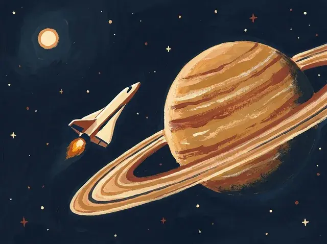 A simple pencil drawing of a planet with rings. on Craiyon