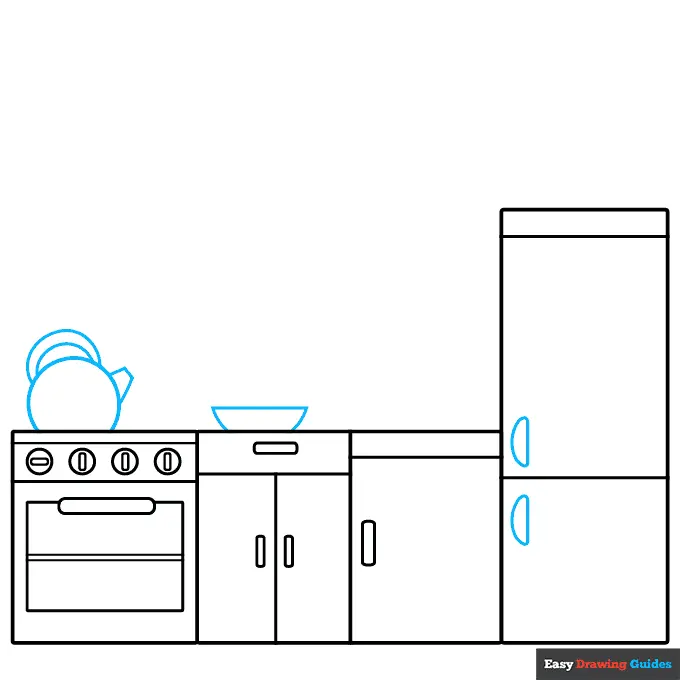 How to Draw a Kitchen