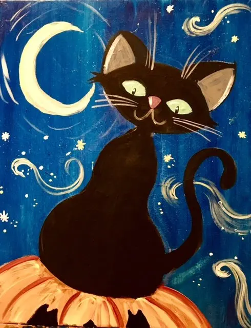 How To Paint A Halloween Cat