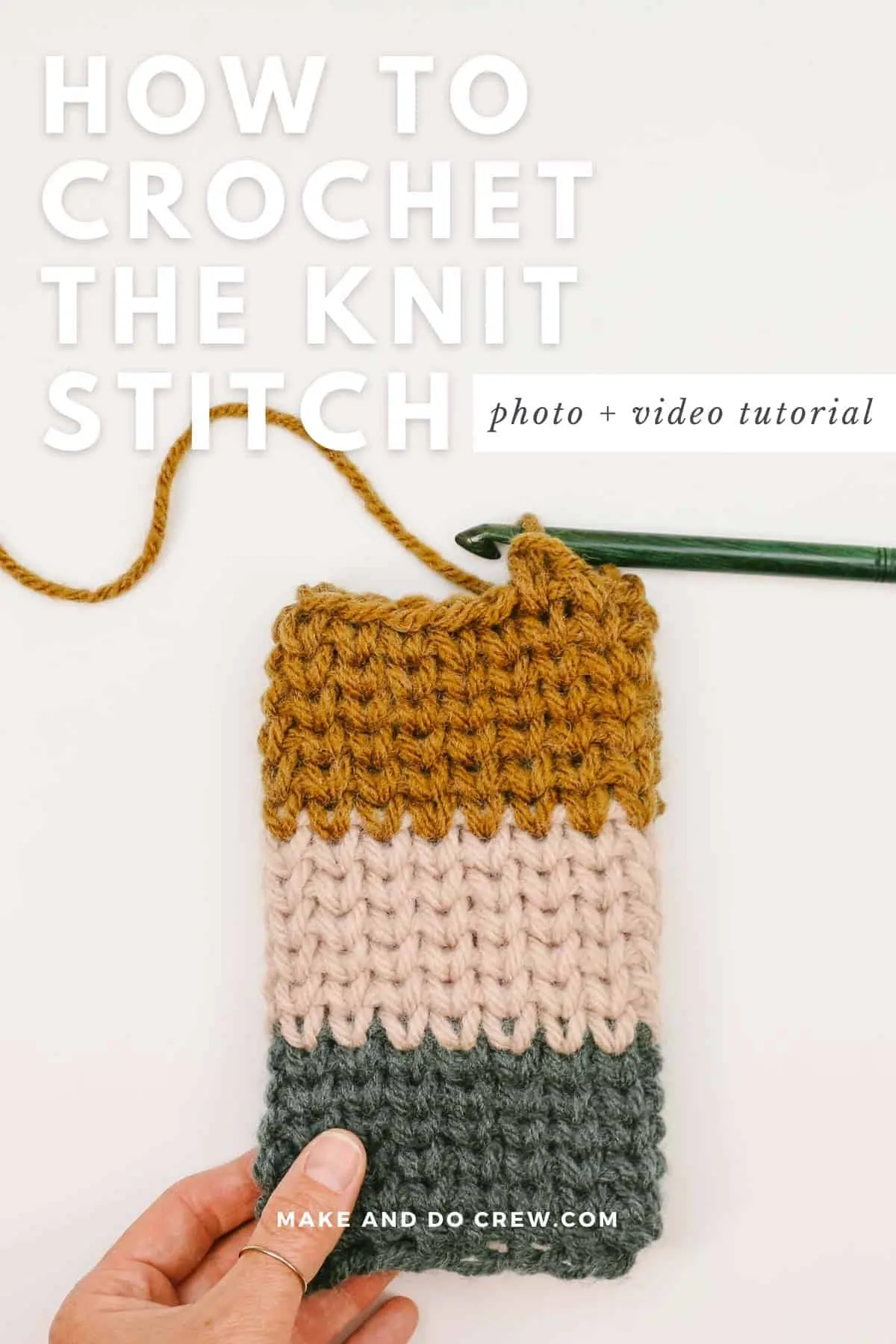 Video: How to Crochet the Knit Stitch (Waistcoat Stitch)