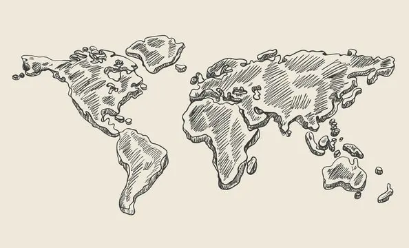 World Map Sketch