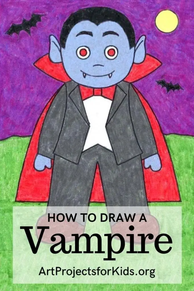 How to Draw Vampire: Easy Step-by-Step Art Lesson for Kids