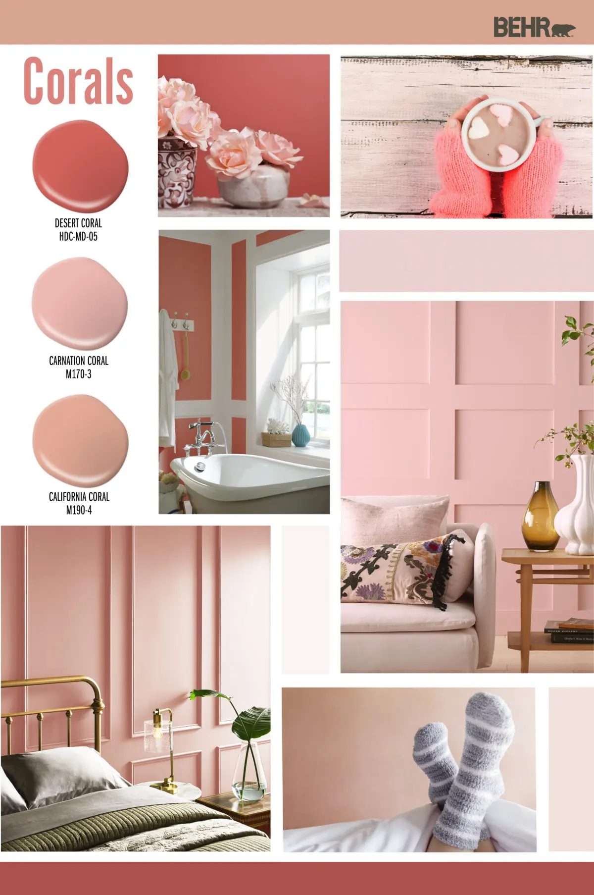 Coral Paint Color Palette