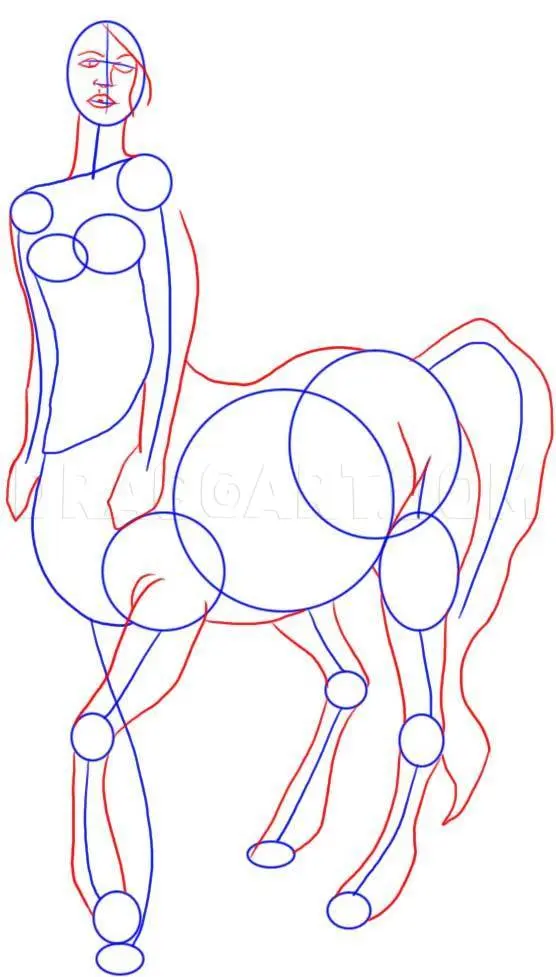 How To Draw A Female Centaur, Drawing, Step by Step, by Dawn
