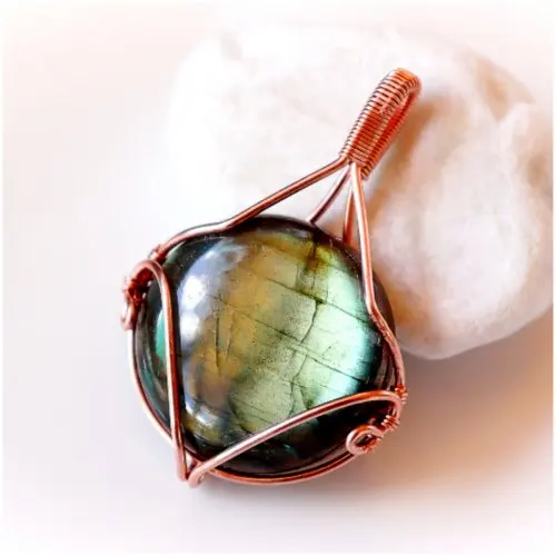 Wire Wrapped Cabochon Pendant