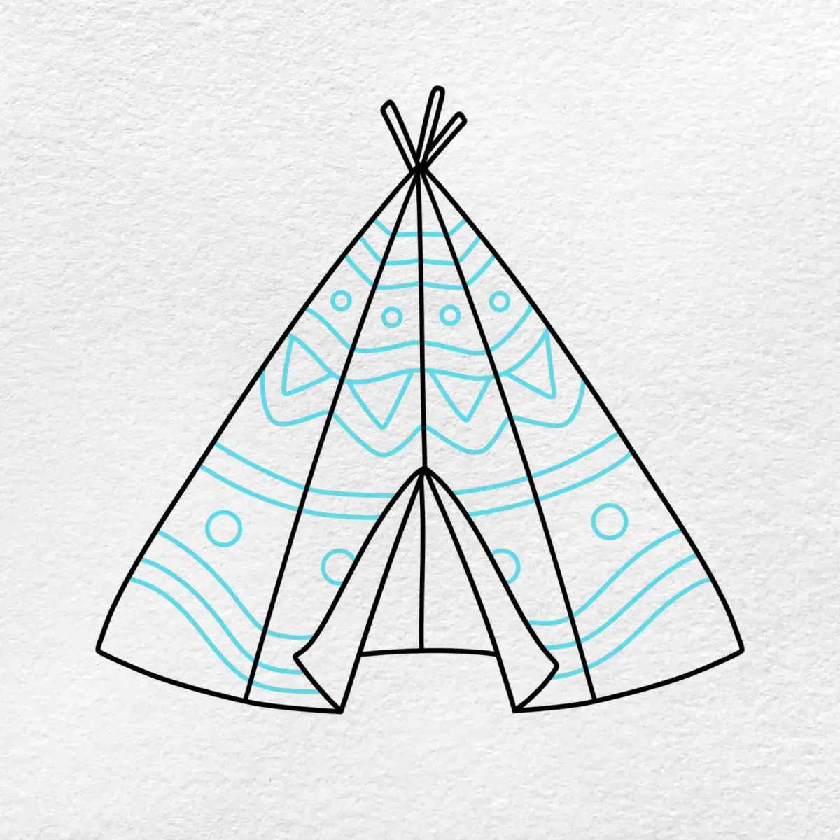 How to Draw a Teepee