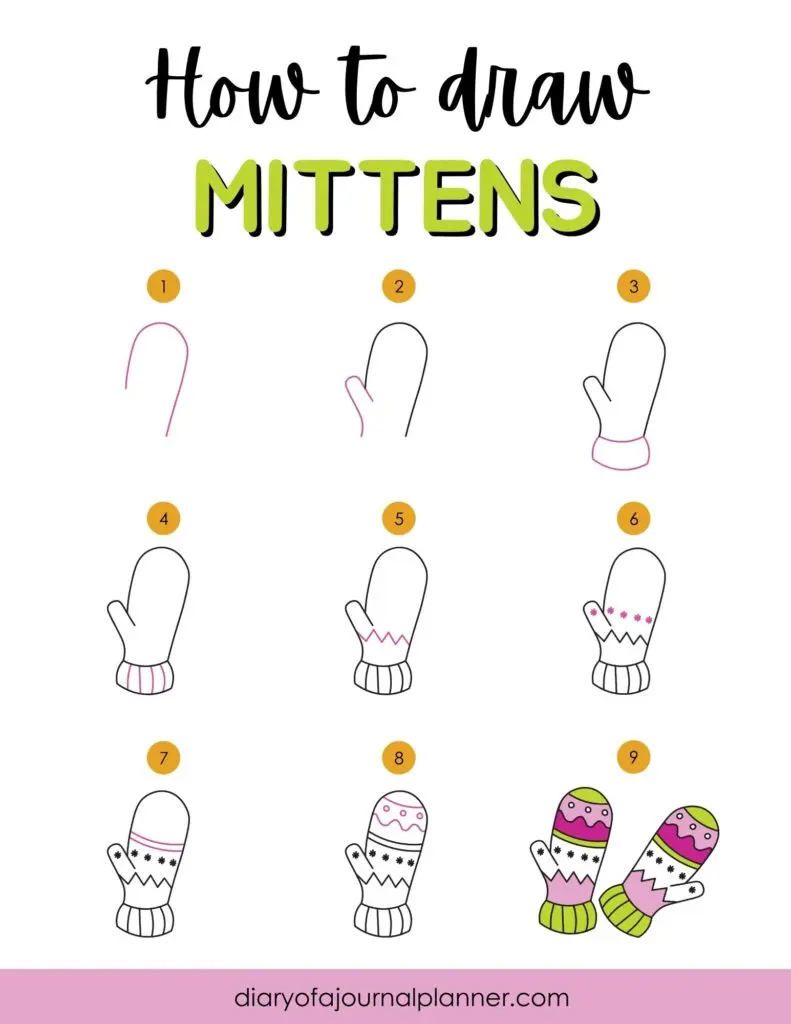 How To Draw Mittens