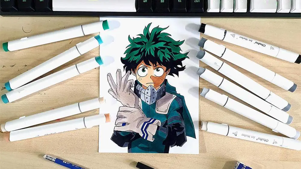 How To Draw Deku (Izuku Midoriya From My Hero Academia)