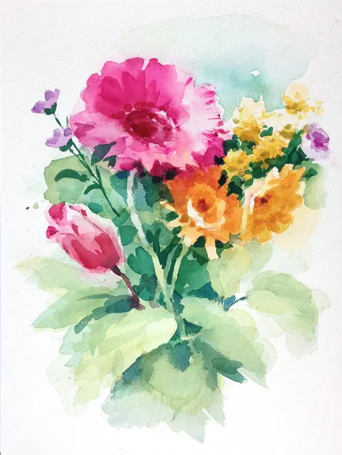 Painting Flowers in Watercolor From Life