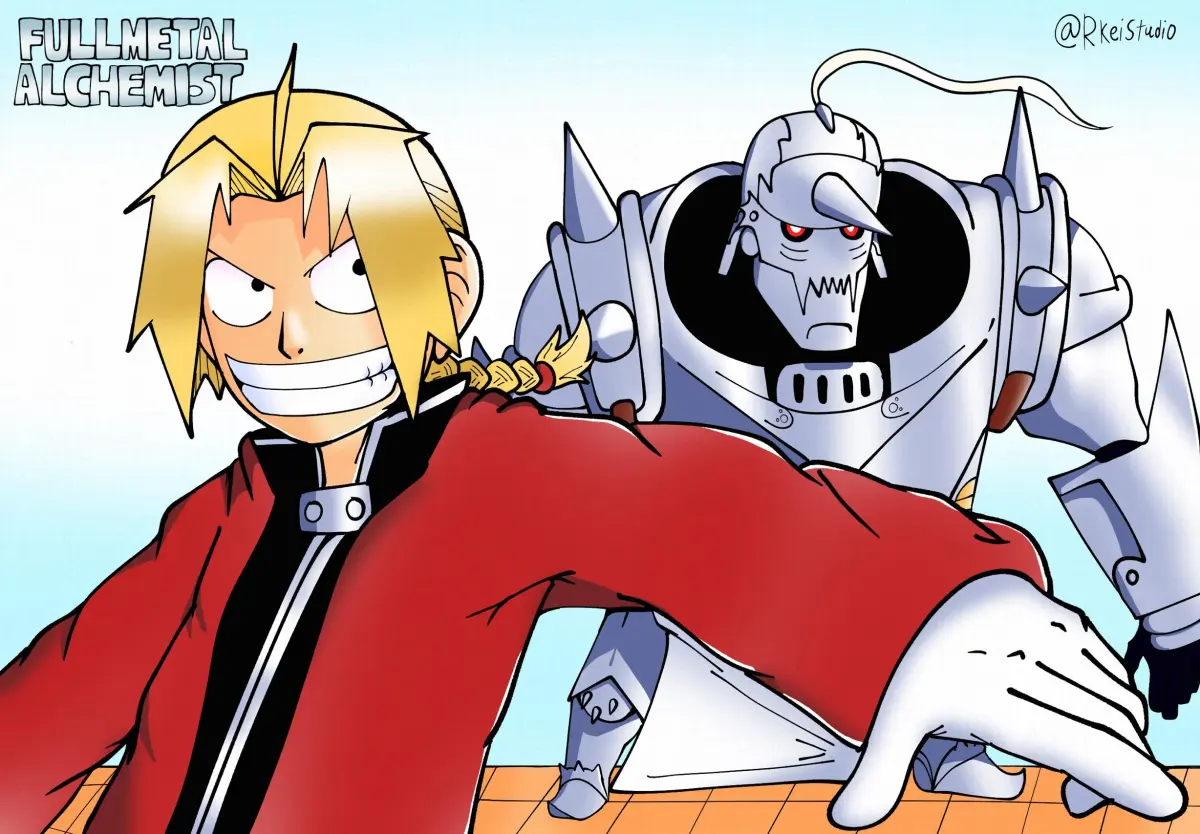 OC] Edward and Alphonse in the One Piece art style