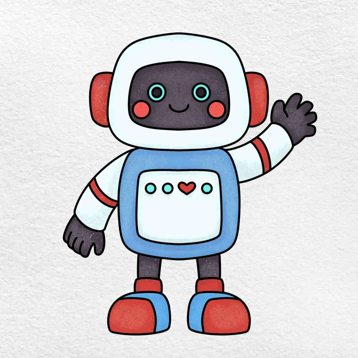 How to Draw a Kawaii Robot