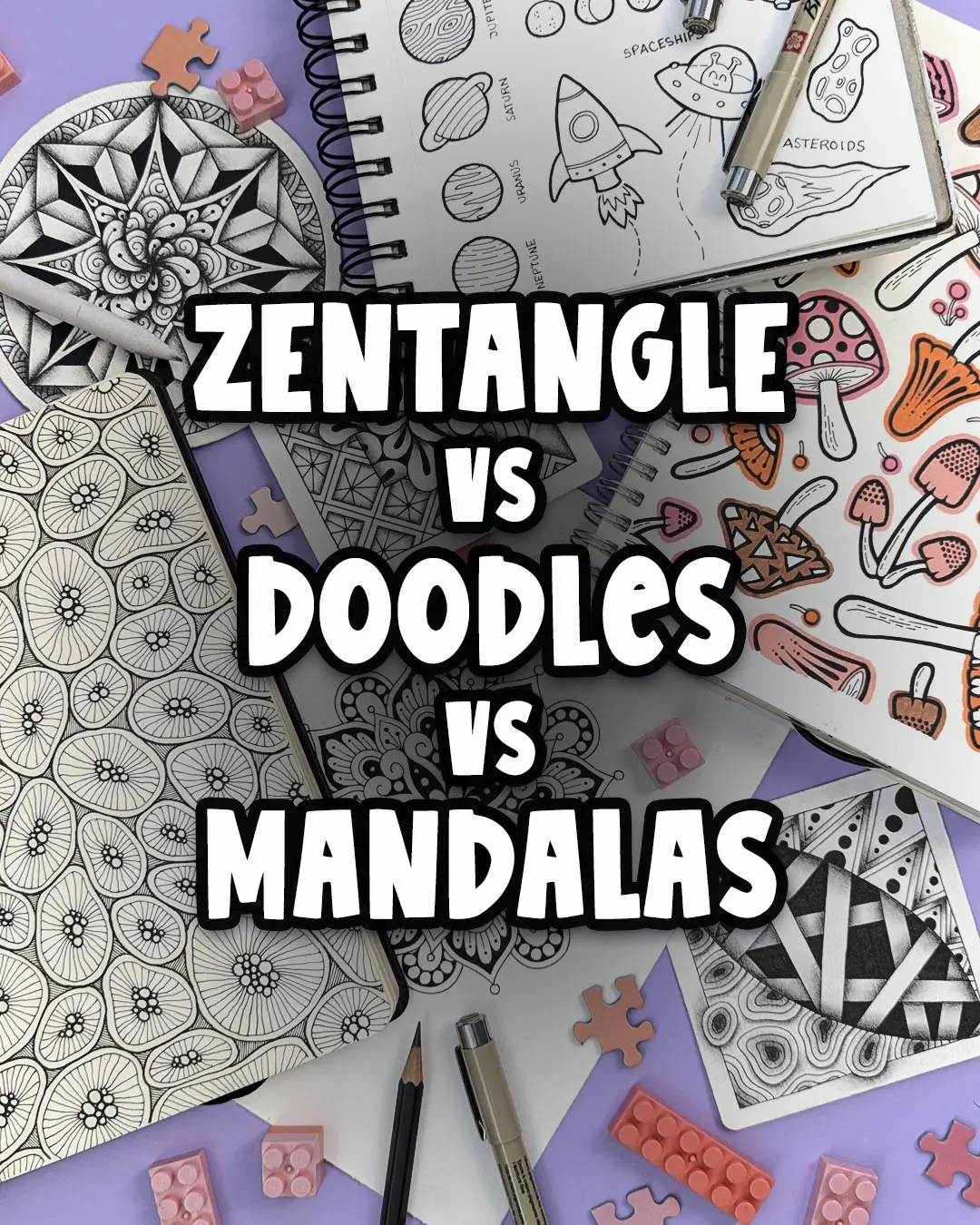 Zentangle vs Doodling vs Mandalas: Key differences explained