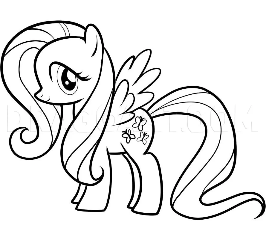 How To Draw Fluttershy, My Little Pony, Drawing, Step by Step, by Dawn