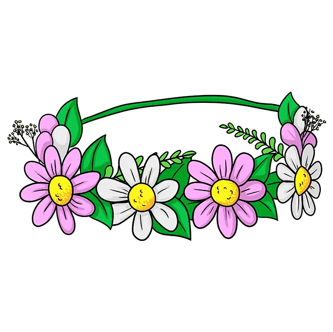 How to Draw a Flower Crown