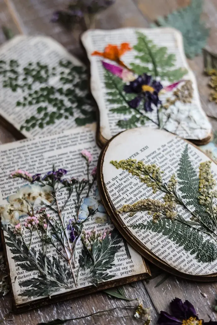 Vintage Vibes: Crafting Decoupage Plaques with Pressed Flowers