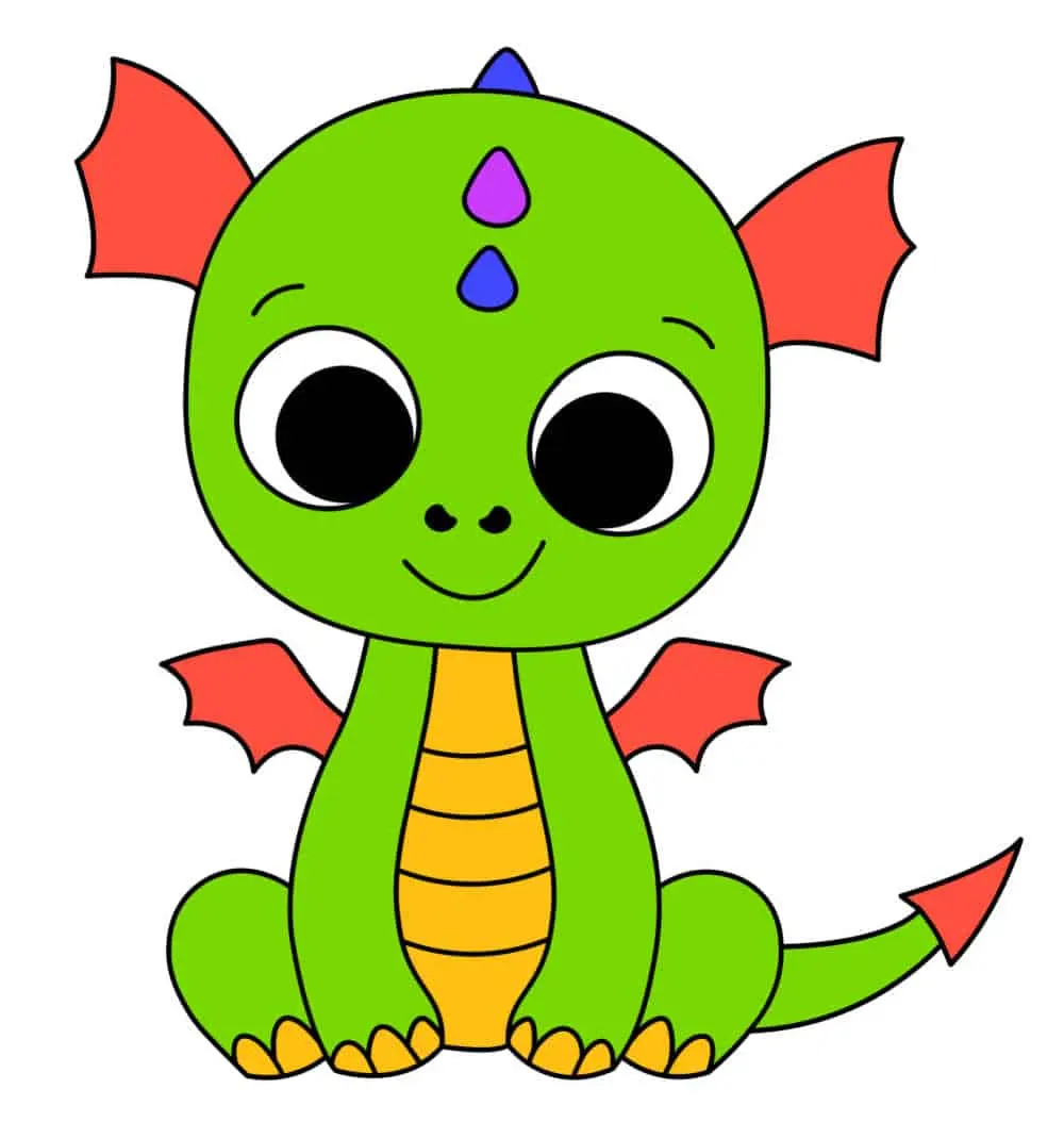 How To Draw a Cute Dragon