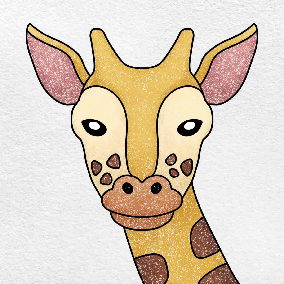 How to Draw a Giraffe Head