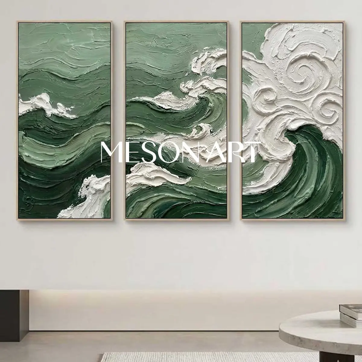 3 Piece Wall Art Triptych Canvas Art Above Sofa Triptych Wall Art Office Boardroom Canvas Art 3P 40''Wx 80''H/
