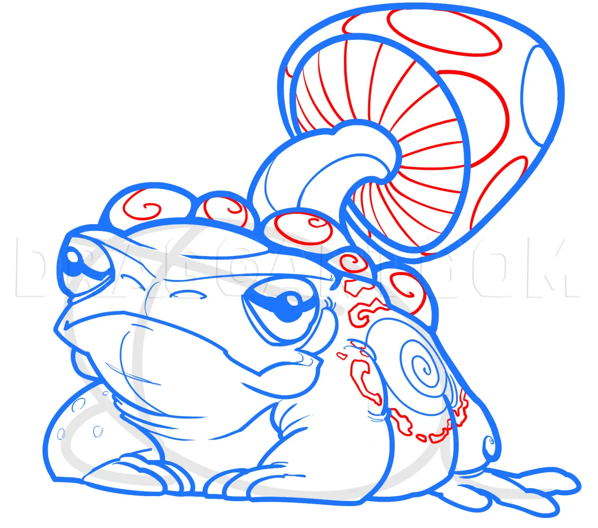 How To Draw A Toad, Drawing, Step by Step, by Dawn