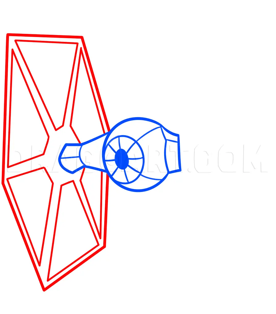 How To Draw A Tie Fighter Easy, Drawing, Step by Step, by Dawn