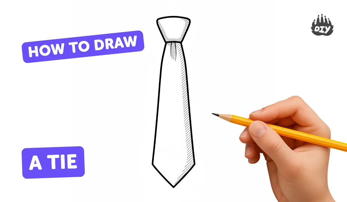 how to draw a tie