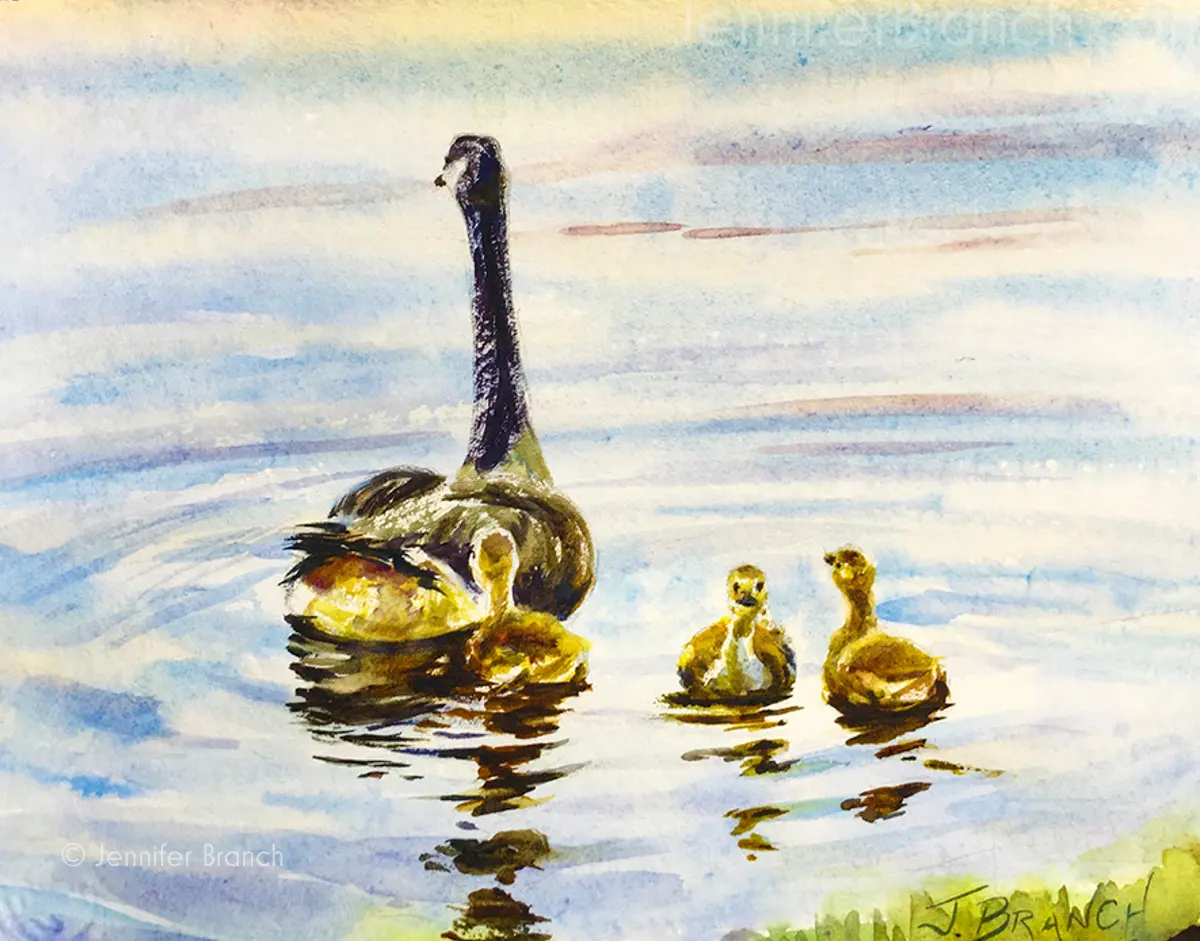 How to Paint Reflections Watercolor Painting Lesson by Jennifer Branch