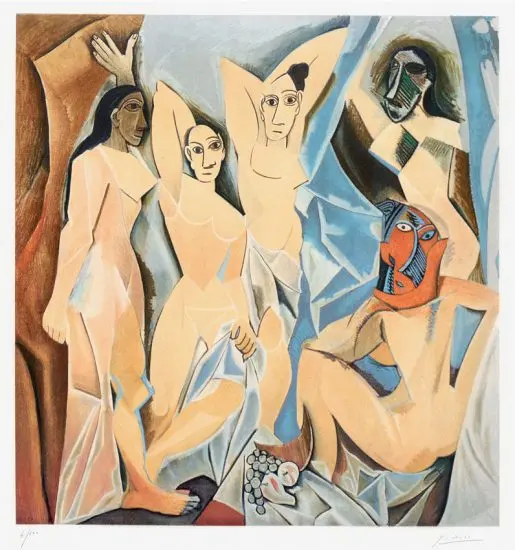 Pablo Picasso, Les Demoiselles d'Avignon (The Young Ladies of Avignon), Lithograph