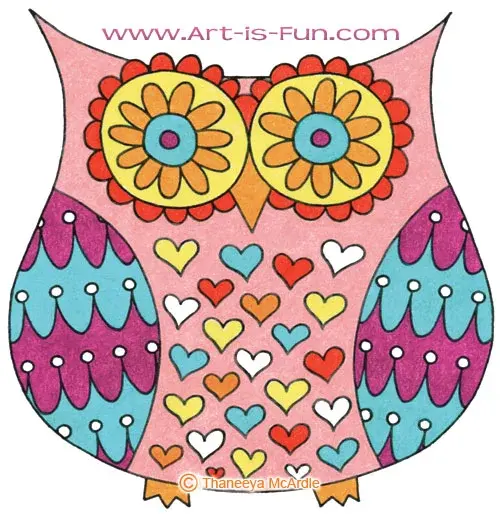 How to Draw an Owl: Learn to Draw a Cute Colorful Owl in this Easy Step-by-Step Drawing Lesson