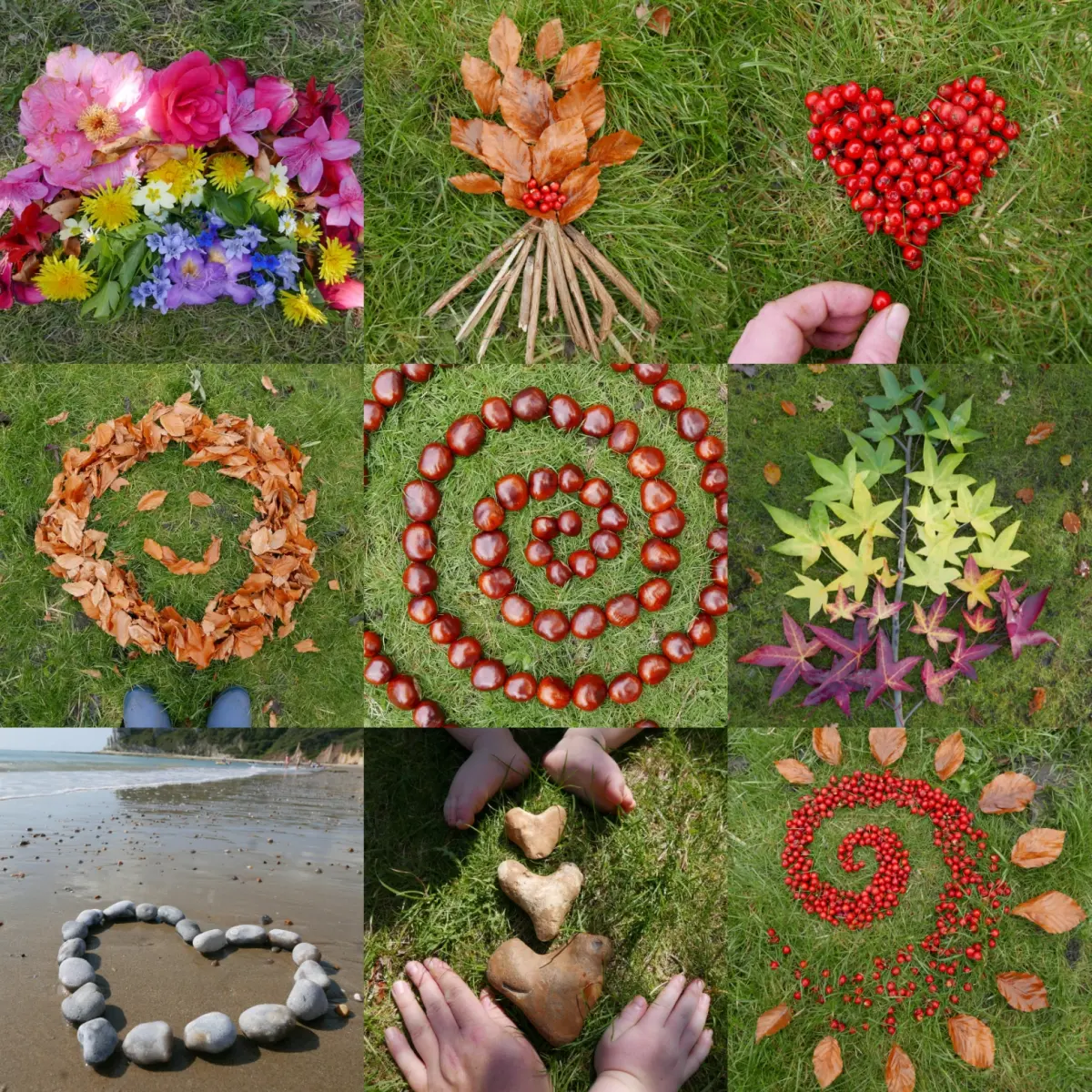 Nature art and land art activity ideas