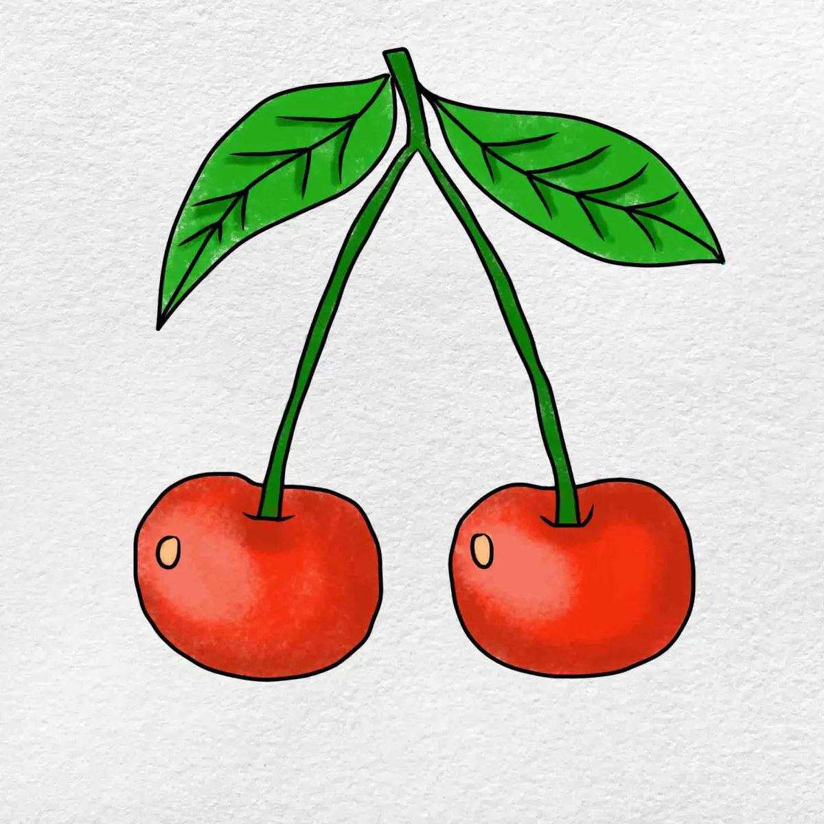 How to Draw Cherries
