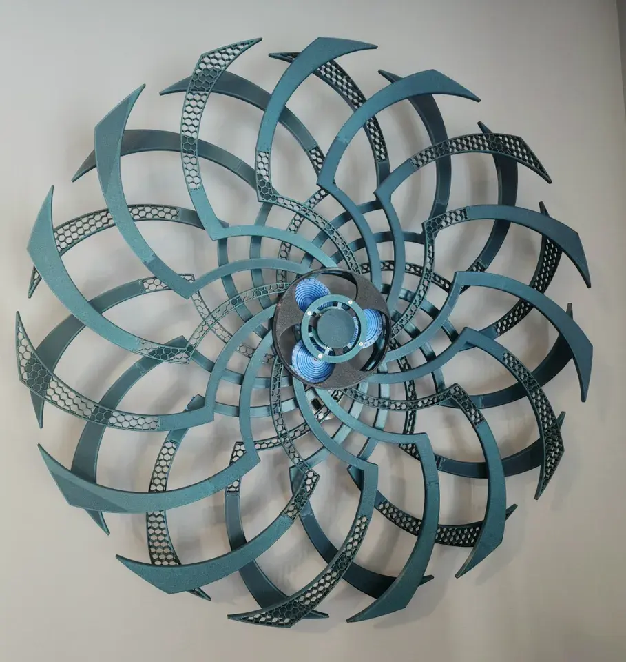 Kinetic sculpture spring powered by don culnan
