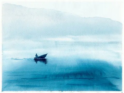 Watercolor Boat