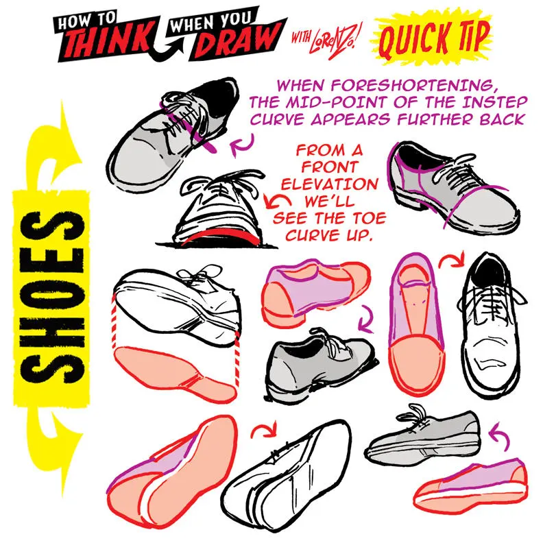 How to THINK when you draw SHOE ANGLES quick tip! by EtheringtonBrothers on DeviantArt