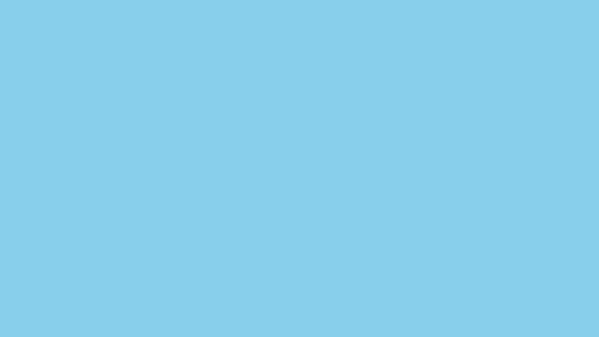 Solid Sky Blue Background #87CEEB