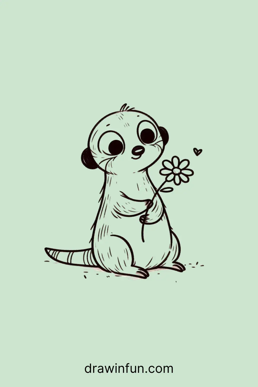 🦝33+ Easy Cute Meerkat Drawing Ideas