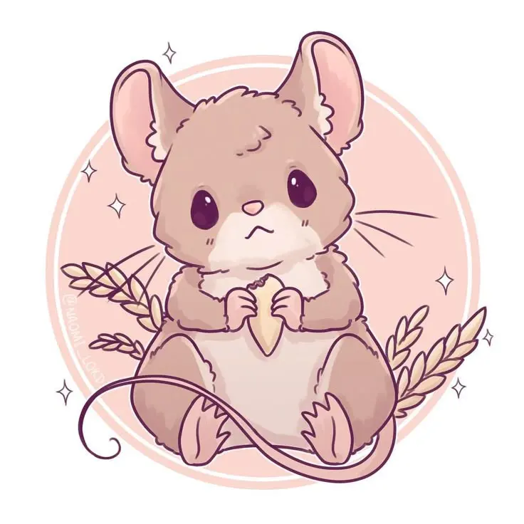 Adorable Cartoon Mouse by Naomi Lord Art