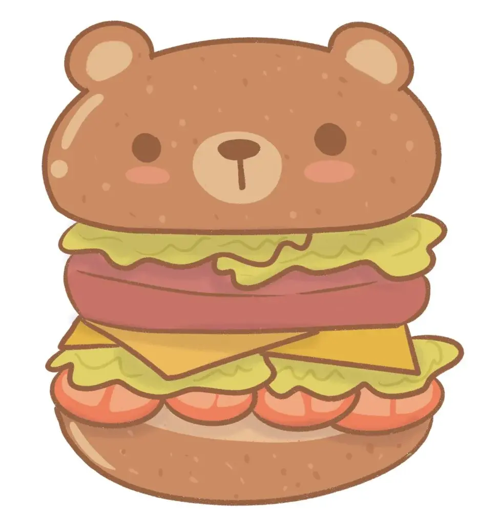 How to Draw a Kawaii Burger
