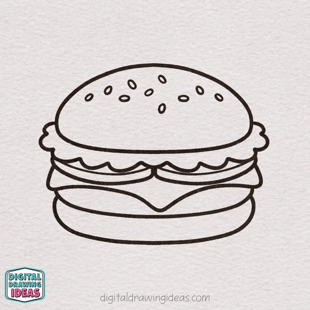 How to Draw a Hamburger
